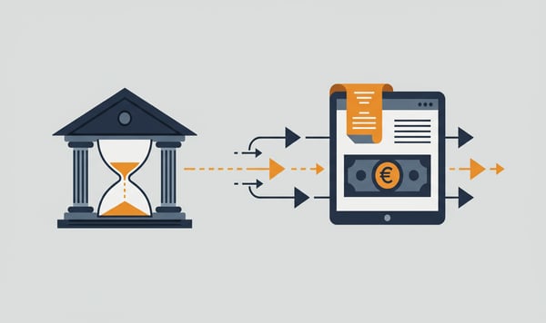 Vertraging tussen bankbetaling en boekhouding